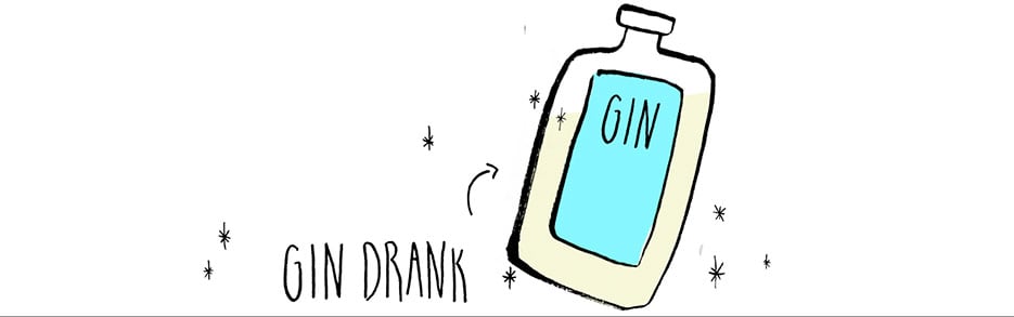 Bottle of Gin Illustration