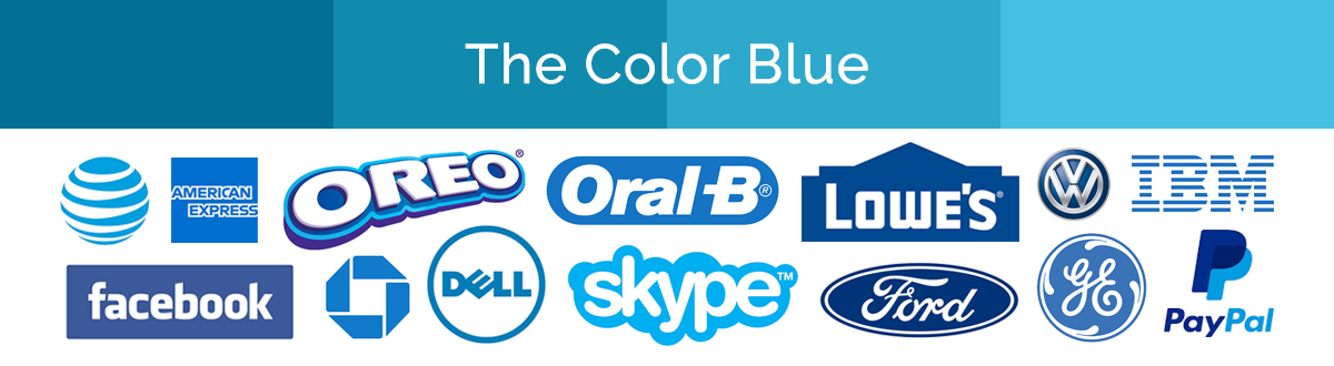 Compilation of blue logos