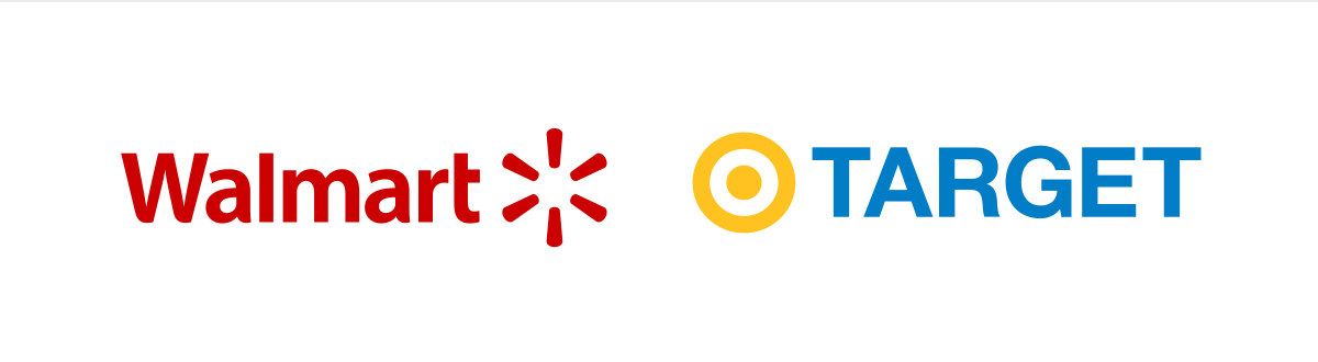 Walmart and Target colors reversed